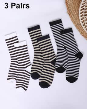 Shein Ankle Length Combo of 3 Striped Everyday Socks-picture-23