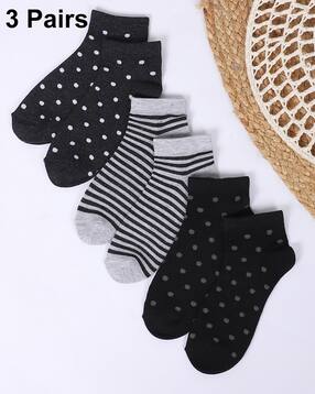 Shein Combo Of 3 Polka Dot Print Everyday Socks-picture-12