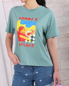 Shein Drop Shoulder Graphic Chest Print Crew Tshirt-picture-12