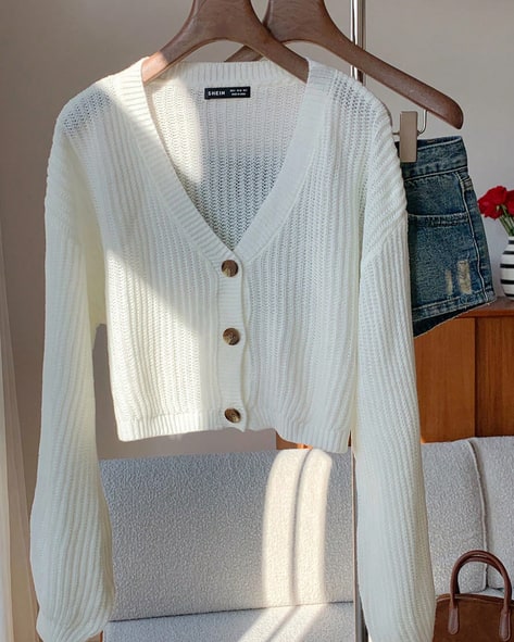 Buy White Sweaters & Cardigans for Women by Shein Online