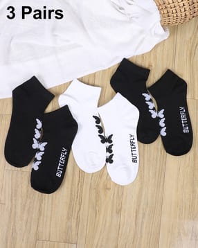 Shein Ankle Length Combo Of 3 Graphic Print Everyday Socks-picture-22