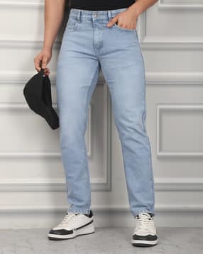 Shein Ankle Length Fly With Button Closure Light Wash Jeans-image-25
