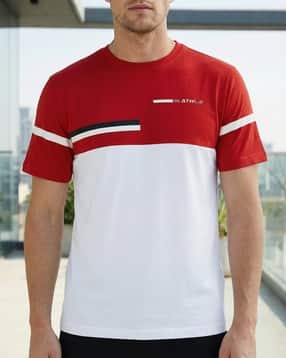Shein Medium Length Short Sleeve Colour-Block Crew Tshirt-picture-21