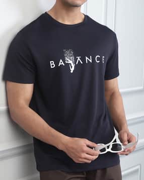 Shein Short Sleeve Typographic Chest Print Crew Tshirt