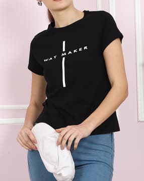 Shein Short Sleeve Typographic Chest Print Crew Tshirt-picture-27