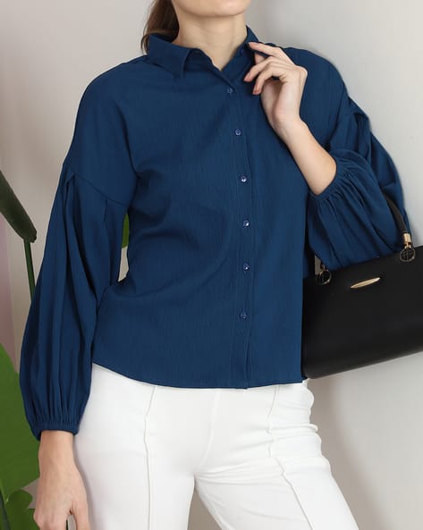 Product image of
                        Shein Shein Spread Collar Drop Shoulder Textured
                        Shirt