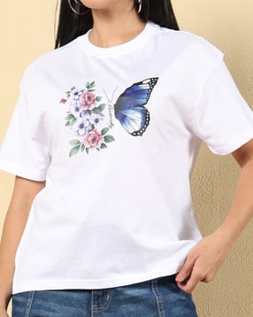 Shein Short Sleeve Graphic Chest Print Crew Tshirt-picture-26