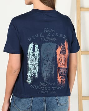 Shein Short Sleeve Graphic Back Print Crew Tshirt-picture-17