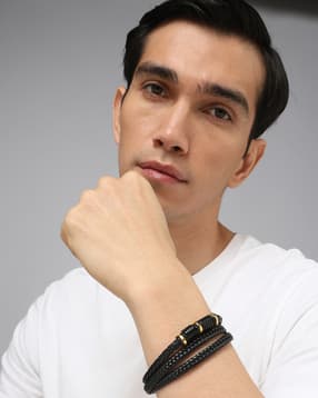 Shein Men Layered Braided Bracelet With Magnetic Clasp-picture-51