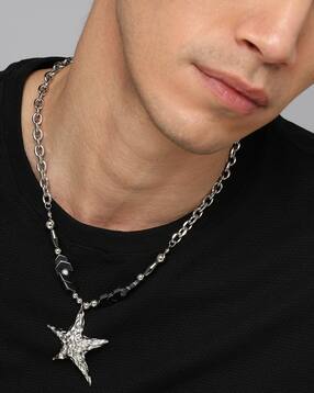 Shein Men Star Pendant Chain With Beaded Accent-image-23