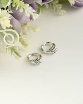 Shein Men Layered Twisted Design Hoop Clip-On Earrings-picture-52