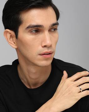 Shein Men Silver Adjustable Mock Wrap Detail Ring-picture-42