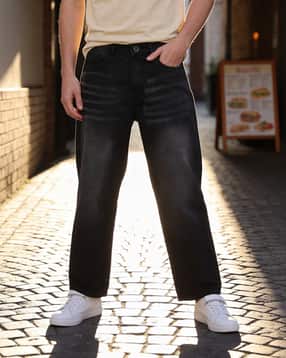 Shein Ankle Length Fly With Button Closure Mid Wash Jeans-picture-38