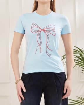 Shein Short Sleeves Graphic Chest Print Crew Tshirt-picture-42