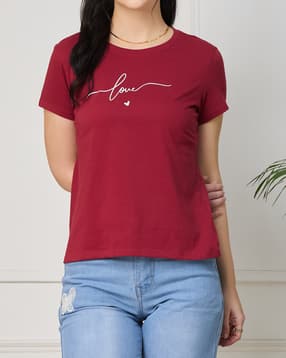 Shein Short Sleeve Typographic Chest Print Crew Tshirt-picture-22