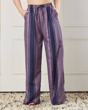 Shein Elasticated Drawstring Waist Geometric Striped Pyjama-image-17