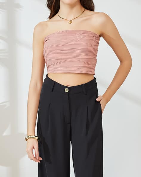 Shein Pink Tube Top Buy Dusty Pink Tops For Women By Shein Online