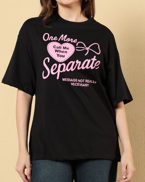 Shein Drop Shoulder Typographic Chest Print Crew Tshirt-picture-47