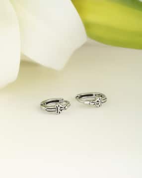 Shein Men Sword Engraved Detail Hoop Earrings-picture-32