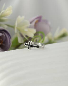 Shein Men Cross Design Hoop Earring-picture-16
