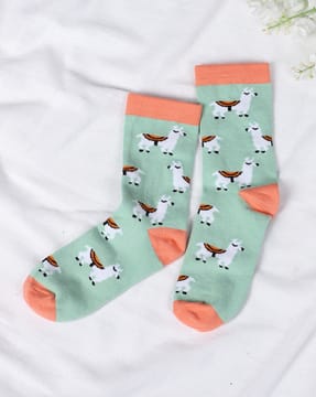 Shein Shein Women Mid Calf Length Graphic Print Everyday Socks