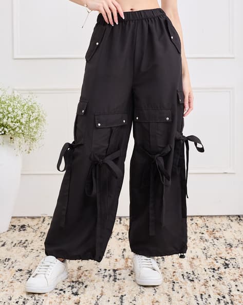Product image of
                        Shein Shein Elasticated Waist Tie-Up Detail
                        Cargo Pant