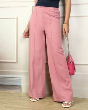 Buy Dusty Pink Trousers & Pants for Women by Shein Online
