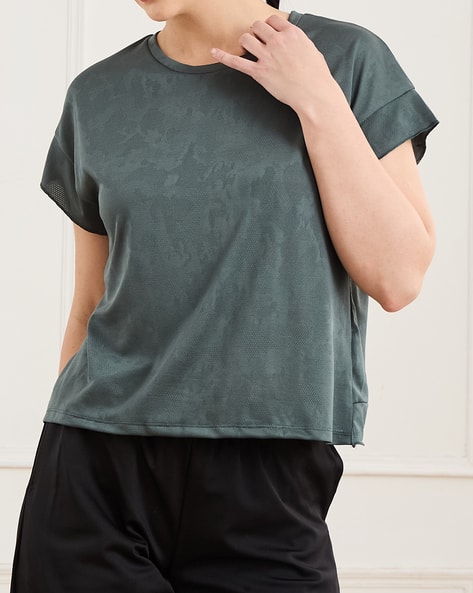 Shein Extended Sleeve Overlay Back Cut-Out Top