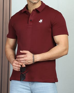 Shein Short Sleeve Graphic Placement Print Polo Tshirt-picture-22