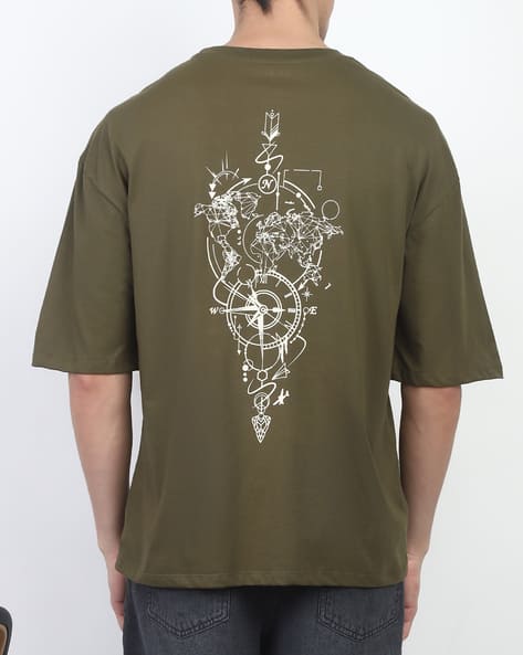 Buy Dark Olive Tshirts for Men by Shein Online | sheinindia.in