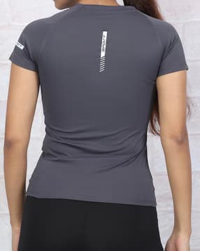 Shein Raglan Sleeve Graphic Back Print Crew Tshirt-picture-29