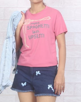 Shein Short Sleeve Typographic Chest Print Crew Tshirt-picture-38