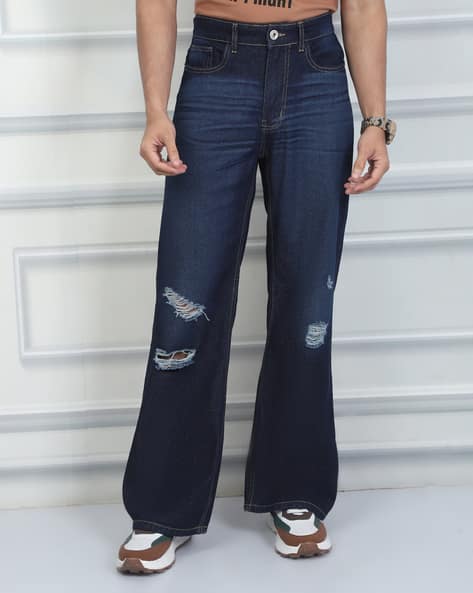 Shein Shein Fly With Button Closure Mid Wash Distressed Jeans deal from ajio Shein Shein Fly With Button Closure Mid Wash Distressed Jeans deal from ajio