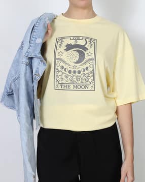 Shein Drop Shoulder Graphic Chest Print Long Crew Tshirt-picture-13