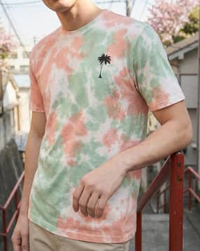 Shein Medium Length Short Sleeve Tie & Dye Crew Tshirt-picture-25