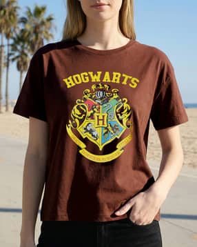 Shein Short Sleeve Harry Potter Chest Print Crew Tshirt-picture-37