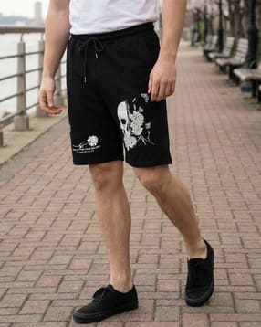 Shein Elasticated Drawstring Waist Graphic Print Shorts-picture-20