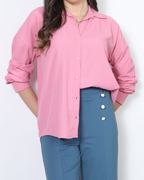 Product image of
                        Shein Shein Medium Length Drop Shoulder Textured
                        Shirt