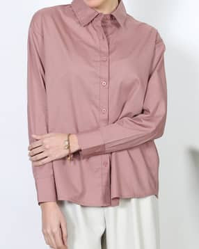 Shein Medium Length Spread Collar Full Sleeve Shirt-picture-29