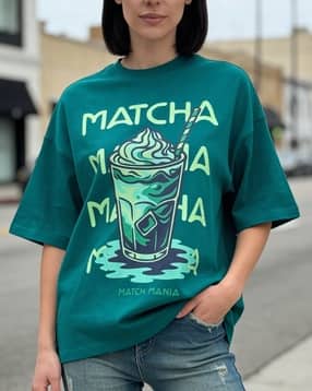 Shein Drop Shoulder Graphic Front Print Crew Tshirt-picture-26