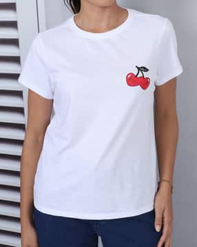 Shein Short Sleeve Graphic Placement Print Crew Tshirt-picture-42