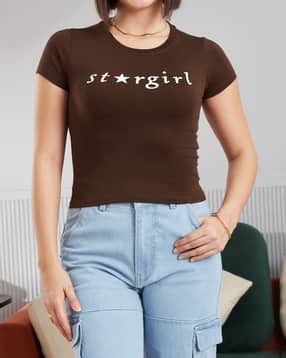 Shein Short Sleeve Typographic Chest Print Crew Tshirt-picture-20