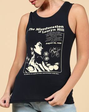 Shein Sleeveless Graphic Chest Print Crew Tshirt-picture-45
