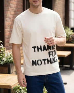 Shein Drop Shoulder Typographic Placement Print Crew Tshirt-picture-22