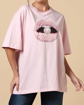 Shein Drop Shoulder Graphic Chest Print Crew Tshirt-picture-27