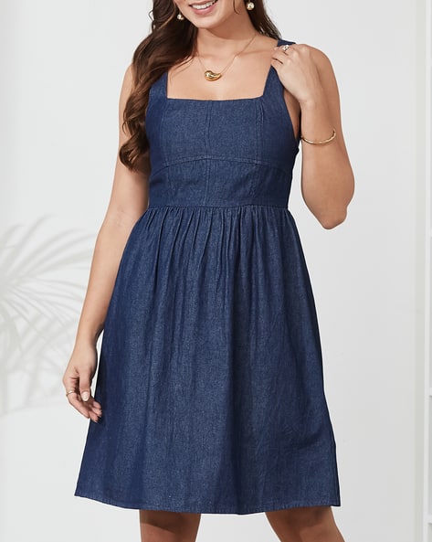 Buy Light Blue Dresses for Women by Shein Online | sheinindia.in