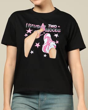 Shein Short Sleeve Graphic Chest Print Crew Tshirt-picture-21