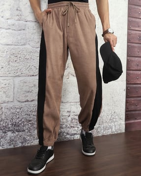 Shein Shein Men Contrast Panelled Elasticated Drawstring Waist Joggers