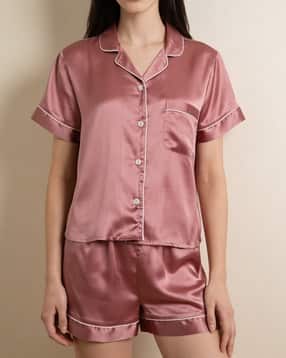Shein Cuban Collar Contrast Piping Shirt & Shorts Set-image-36