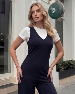 Shein Sleeveless V Neck Jumpsuit With Side Pocket-picture-52